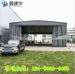 【無錫江陰市雨篷停車棚遮陽棚遮陽蓬展覽帳篷智能遮陽電動卷簾推拉蓬】-
