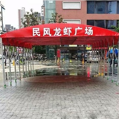 衢州開化電動移動推拉篷帳篷遮陽雨篷停車棚物流蓬倉庫篷工廠雨棚